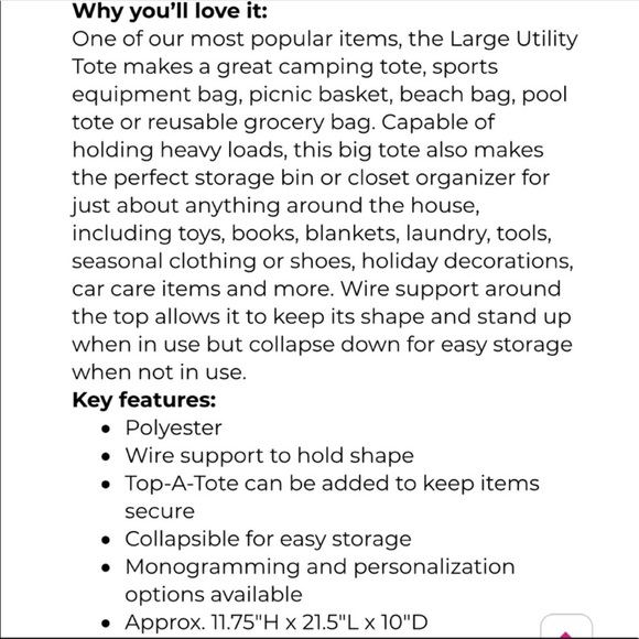 Charcoal Crosshatch Large Utility Tote - Picture 3 of 11